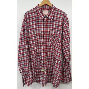 CC FILSON Plaid Long Sleeve Button Up Shirt 3XL Cotton Coastal Nautical Preppy
